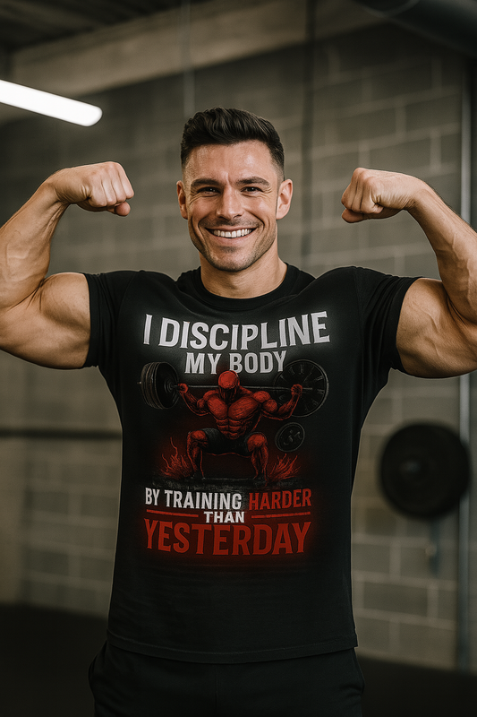 I Discipline My Body – Motivational Gym T-Shirt on Gildan G200 Ultra Cotton