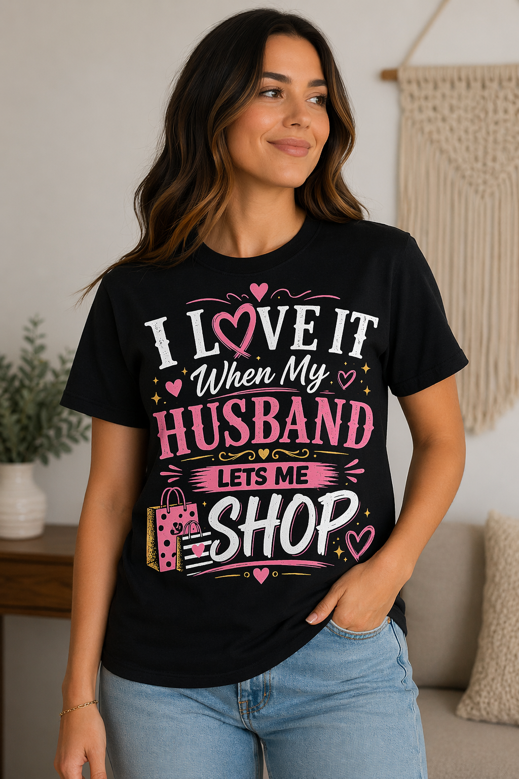 Women's I Love It When My Husband Let Me Shop T-Shirts