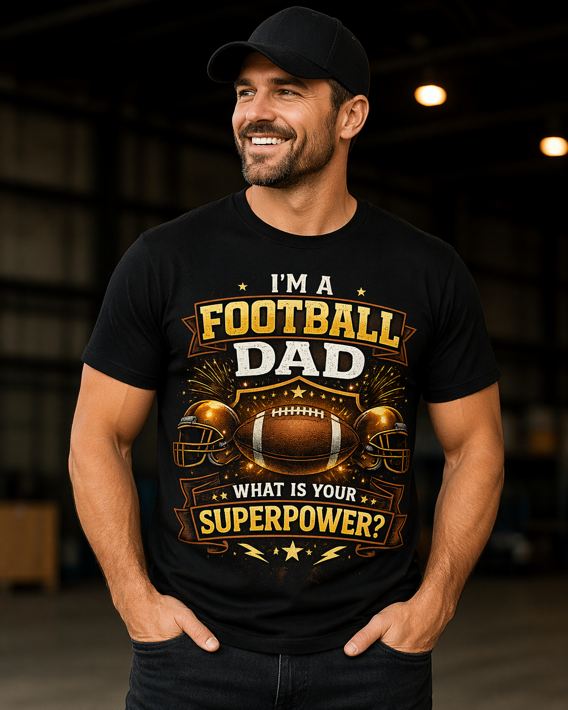 Men's Football Dad Graphic T-Shirt – What Is Your Superpower?