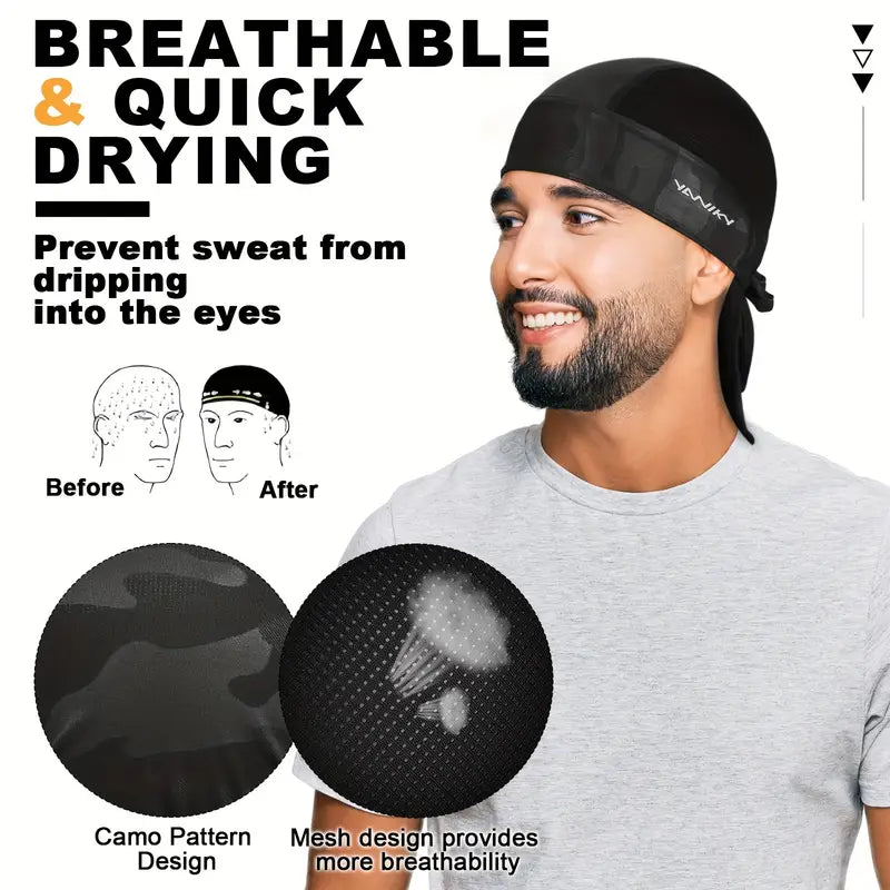 AMO Sports Headband: Breathable, Quick-Dry Cycling Cap & Stylish Unisex Sweat-Wicking Bandana