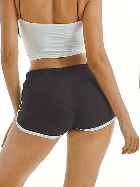 Elastic Waist Hotpants - Workout Yoga Casual Shorts