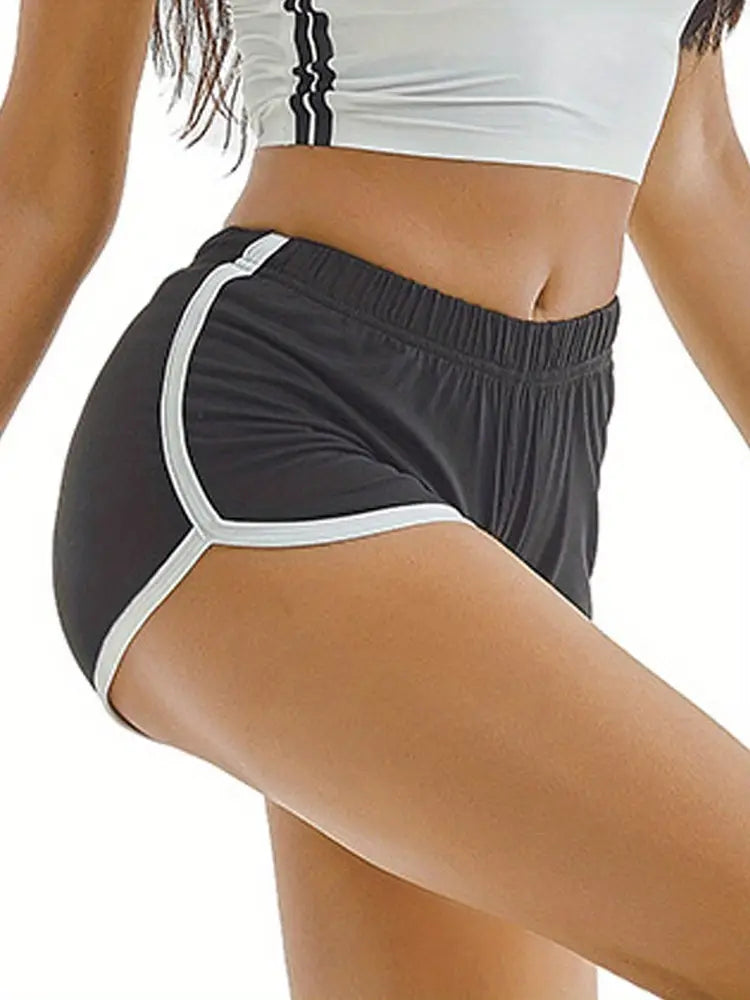 Elastic Waist Hotpants - Workout Yoga Casual Shorts