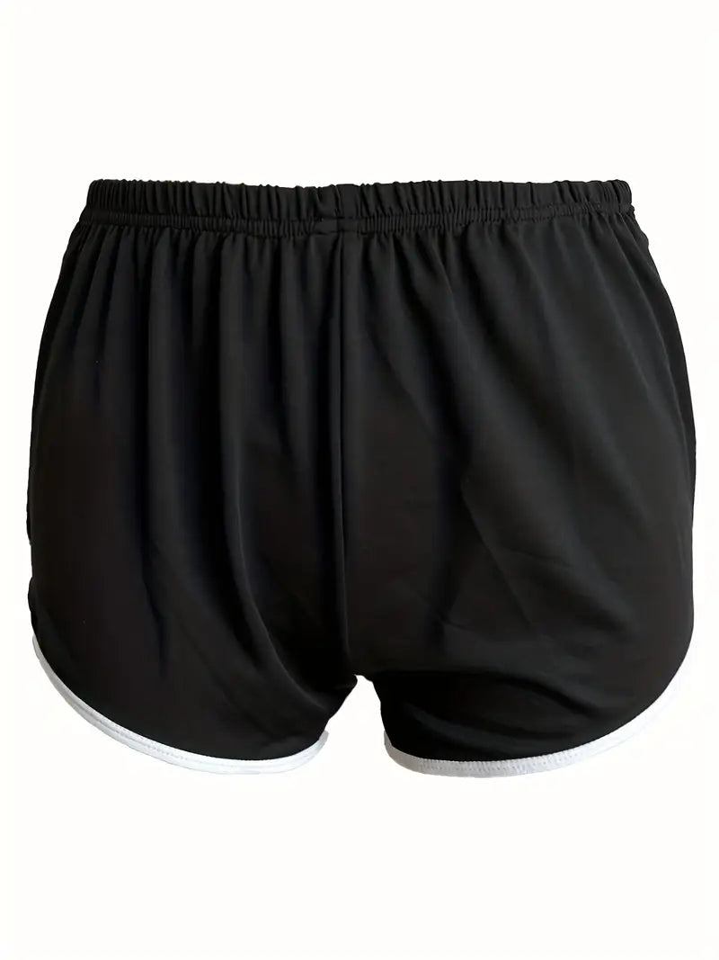 Elastic Waist Hotpants - Workout Yoga Casual Shorts
