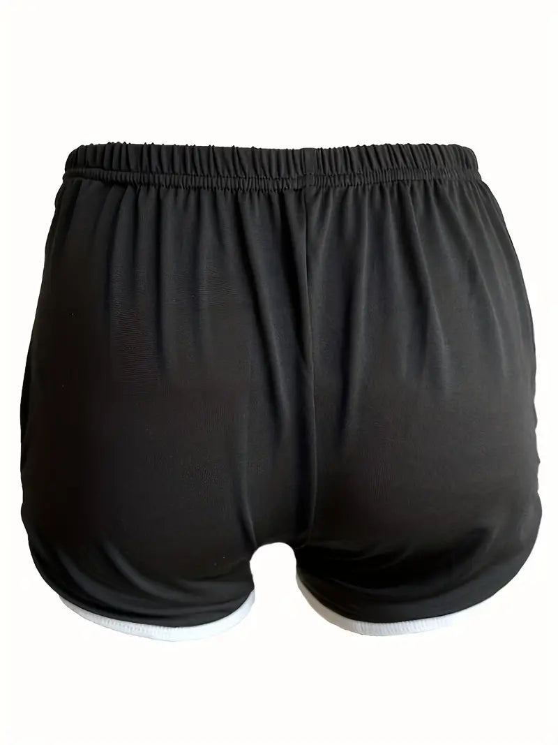 Elastic Waist Hotpants - Workout Yoga Casual Shorts