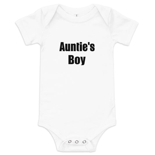 Baby short sleeve one piece- Aunties's Boy-Baby Suit-Gender Reveal Ideas-Gender Reveal-Baby Announcement