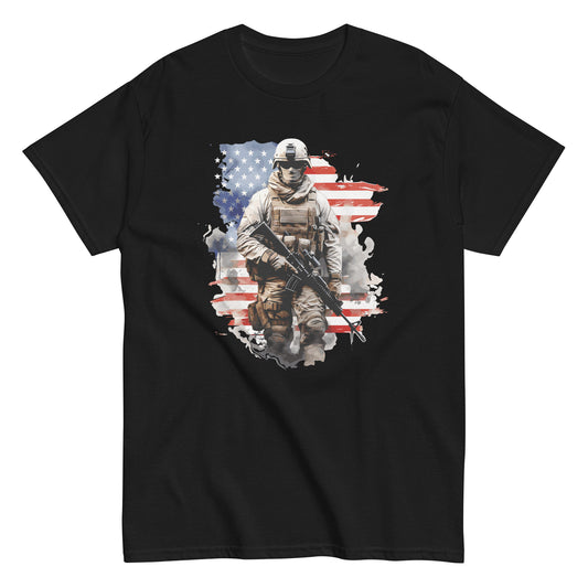 Honor and Respect Our Veterans: Patriotic T-Shirt - Men's classic tee