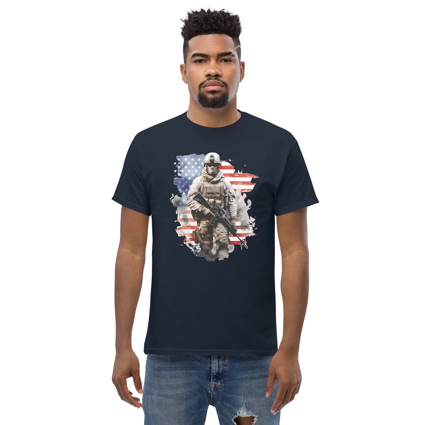 Honor and Respect Our Veterans: Patriotic T-Shirt - Men's classic tee