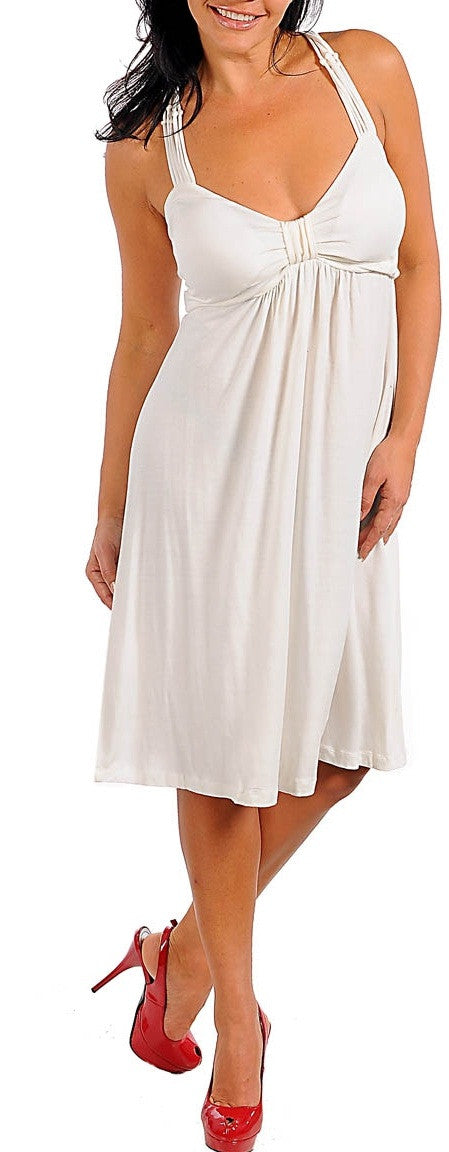 Zenobia White Fashion Maxi Dress - Plus Size 1XL / White Zenobia White Fashion Maxi Dress - Plus Size 1XL / White