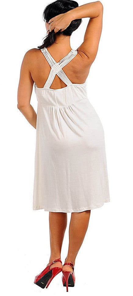 Zenobia White Fashion Maxi dress - plus size - Comfort Styles