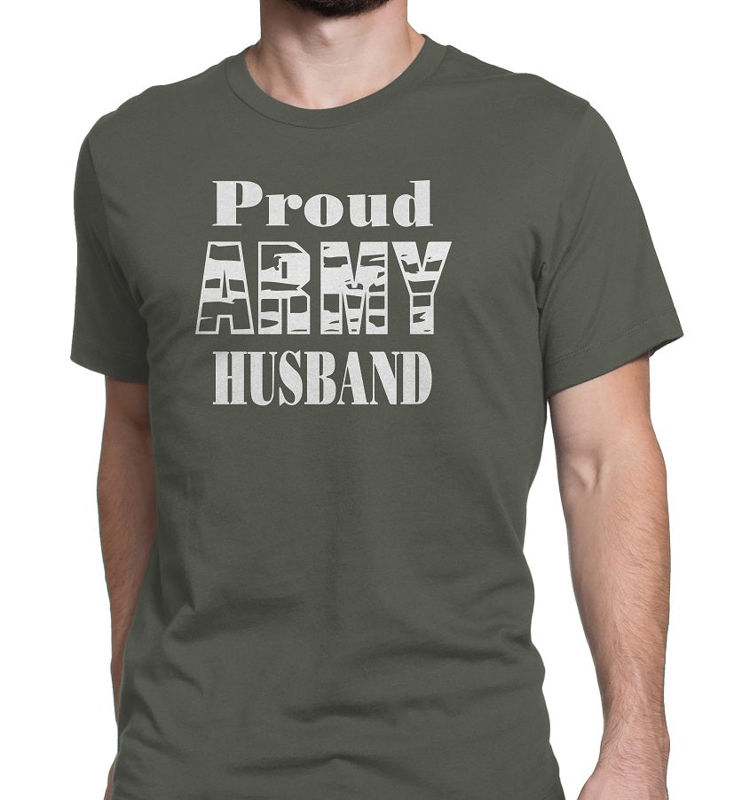 Men's Proud Army Husband Tee Shirts - Comfort Styles