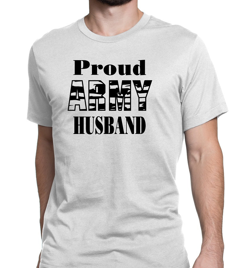 Men's Proud Army Husband Tee Shirts - Comfort Styles