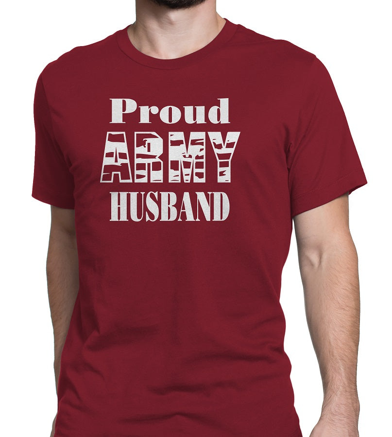 Men's Proud Army Husband Tee Shirts - Comfort Styles