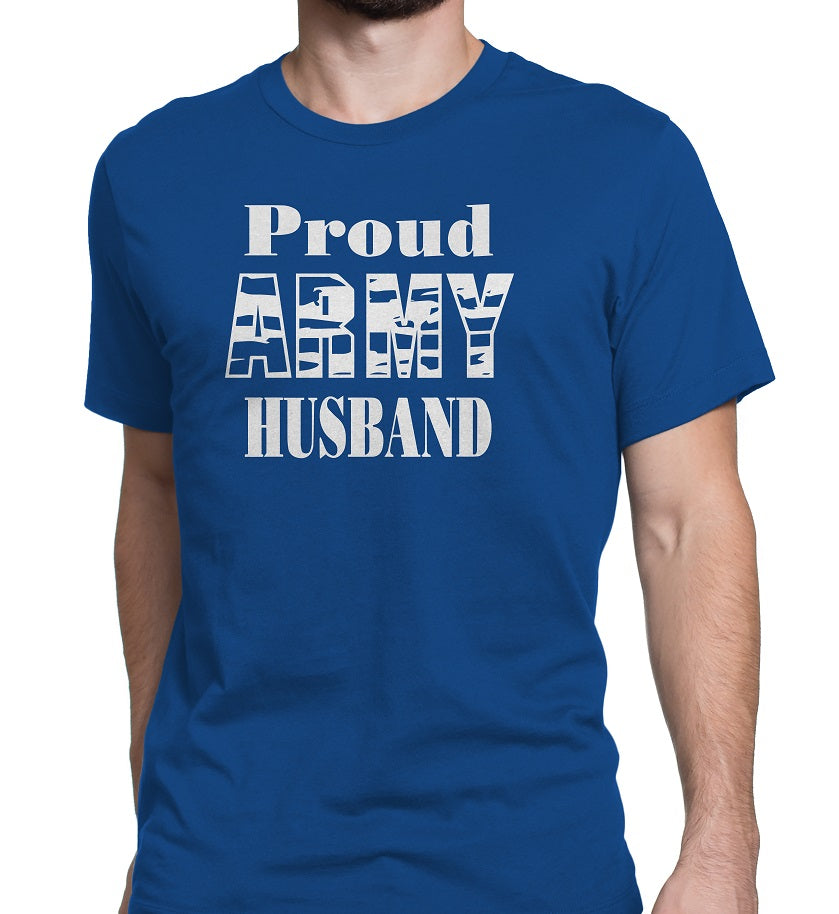 Men's Proud Army Husband Tee Shirts - Comfort Styles