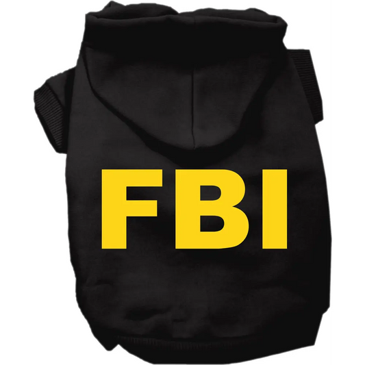 Stylish FBI -Themed Dog Hoodie Costume