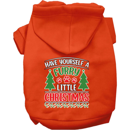 Furry Little Christmas Dog Hoodies