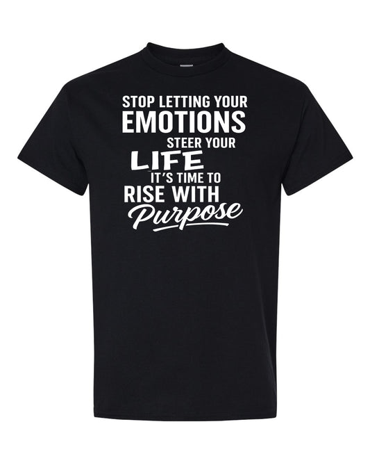 Rise with Purpose – Motivational Mindset Tee