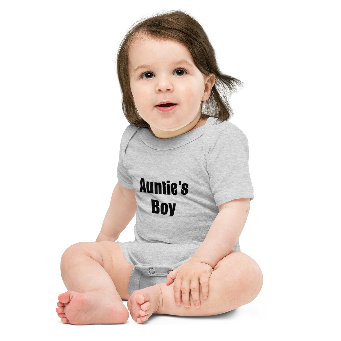 Baby short sleeve one piece- Aunties's Boy-Baby Suit-Gender Reveal Ideas-Gender Reveal-Baby Announcement