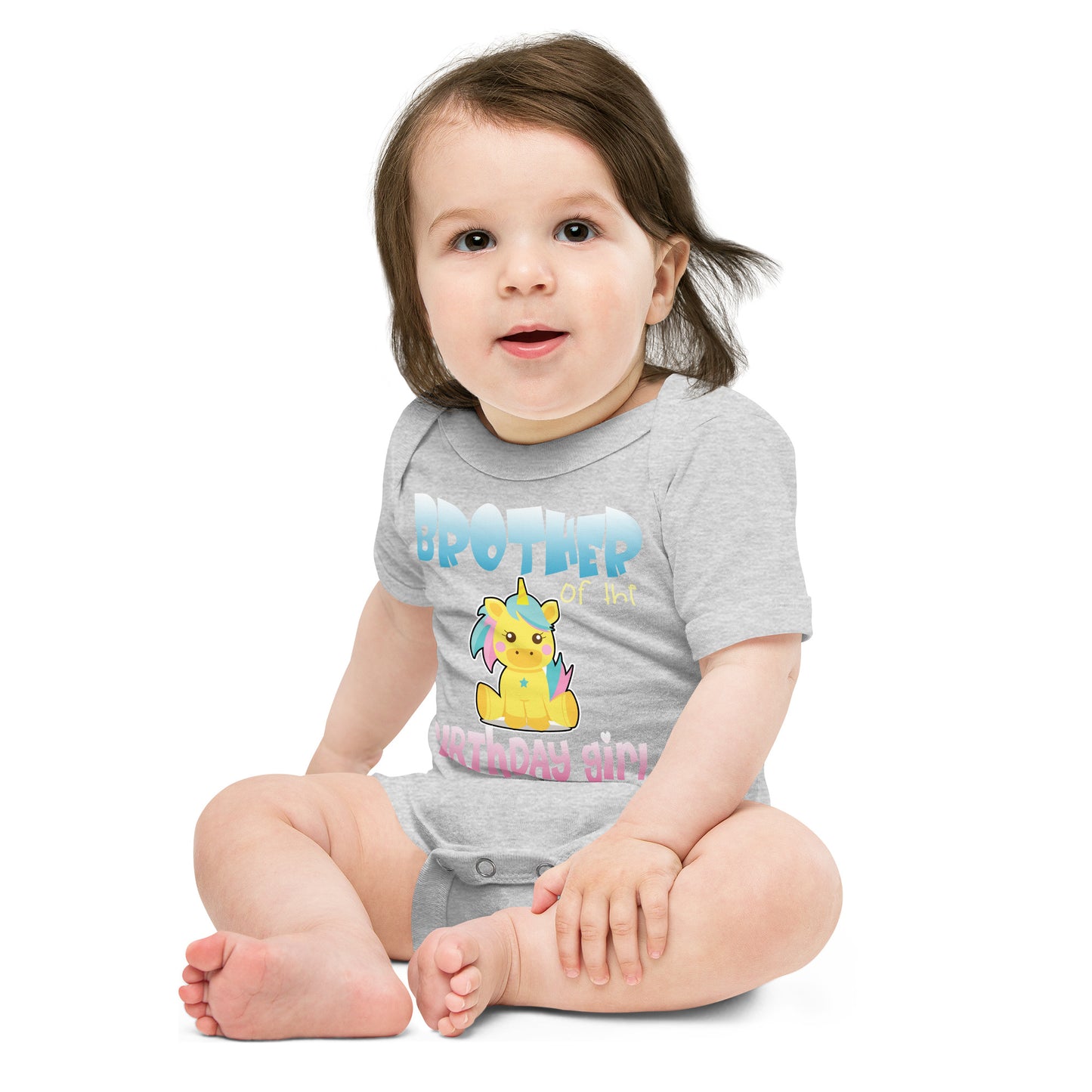 Baby suit-Baby short sleeve one piece-Brother of The Birthday Girl-Baby Announcement-Gender Reveal