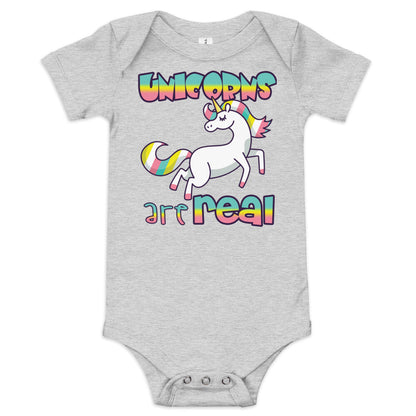 Unisex Baby suit-Baby short sleeve one piece-Unicorns Are Real-Baby Announcement-Baby Clothing-one piece-Baby one piece