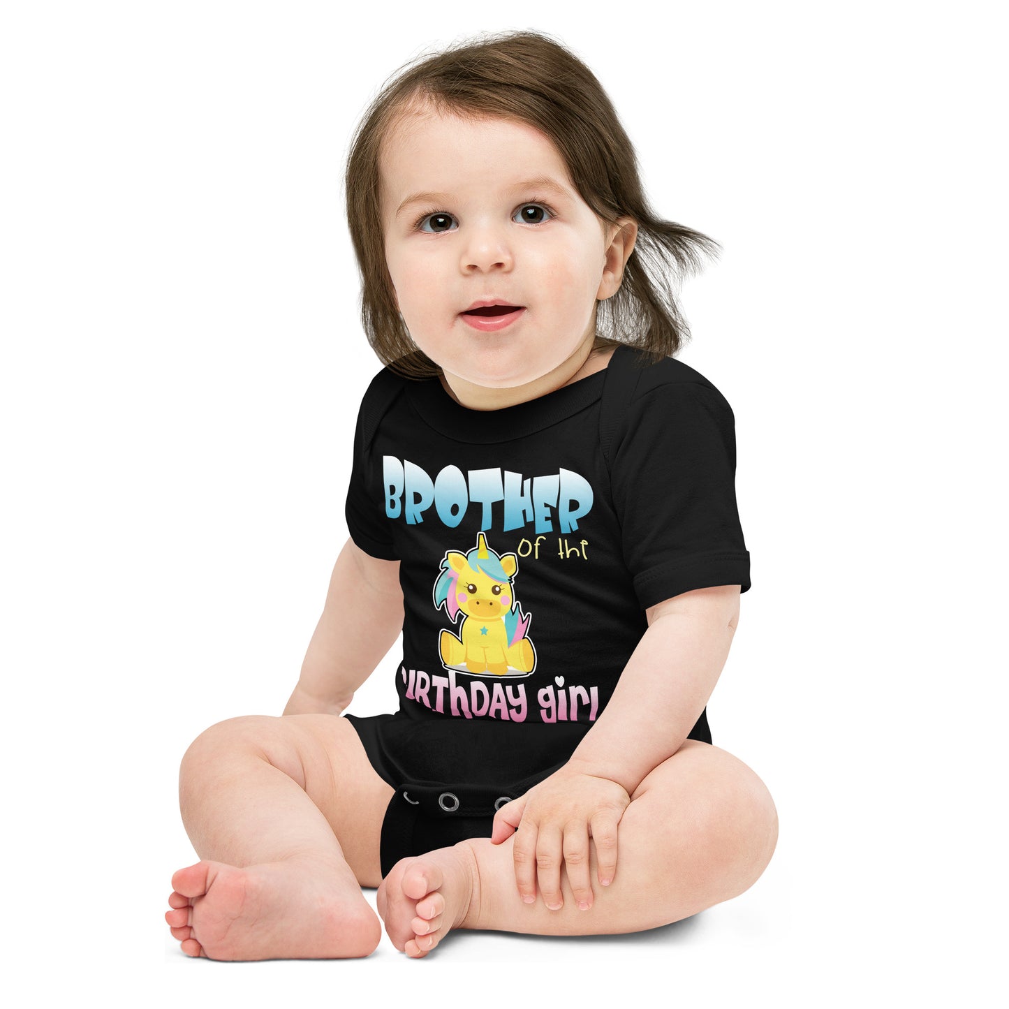 Baby suit-Baby short sleeve one piece-Brother of The Birthday Girl-Baby Announcement-Gender Reveal