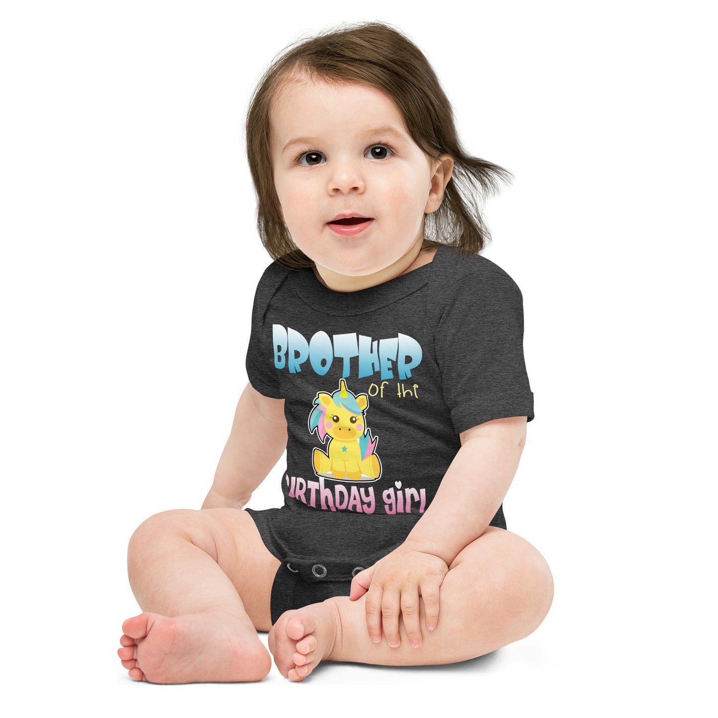 Baby suit-Baby short sleeve one piece-Brother of The Birthday Girl-Baby Announcement-Gender Reveal