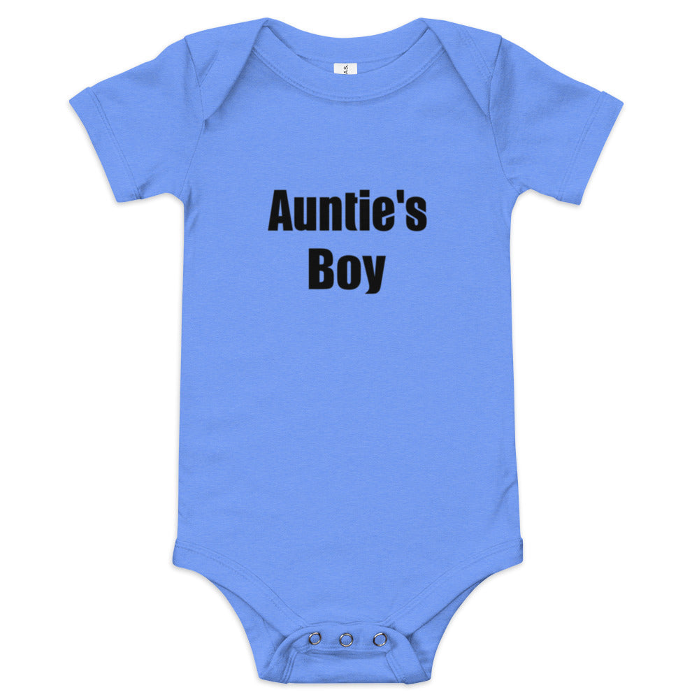 Baby short sleeve one piece- Aunties's Boy-Baby Suit-Gender Reveal Ideas-Gender Reveal-Baby Announcement