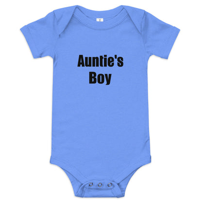 Baby short sleeve one piece- Aunties's Boy-Baby Suit-Gender Reveal Ideas-Gender Reveal-Baby Announcement