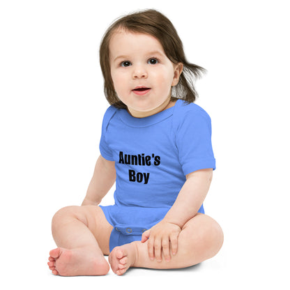 Baby short sleeve one piece- Aunties's Boy-Baby Suit-Gender Reveal Ideas-Gender Reveal-Baby Announcement