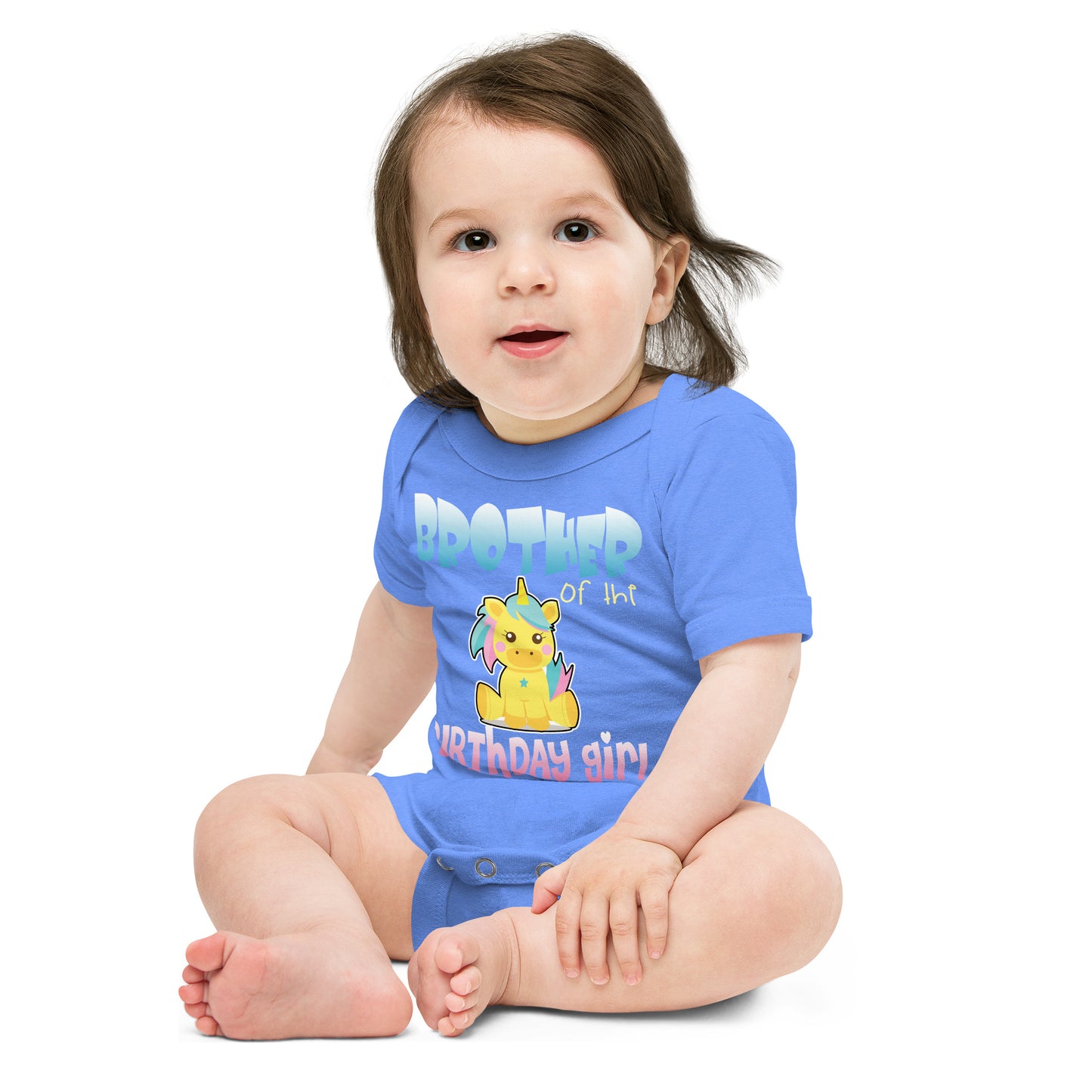 Baby suit-Baby short sleeve one piece-Brother of The Birthday Girl-Baby Announcement-Gender Reveal