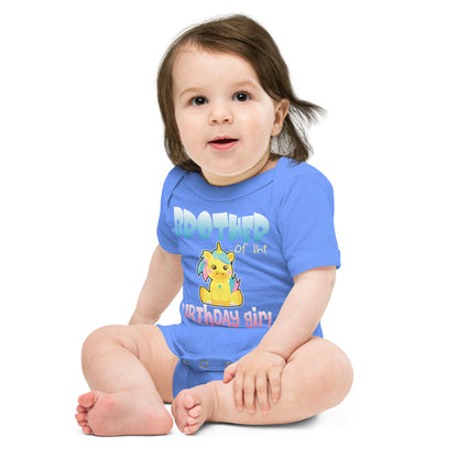 Baby suit-Baby short sleeve one piece-Brother of The Birthday Girl-Baby Announcement-Gender Reveal