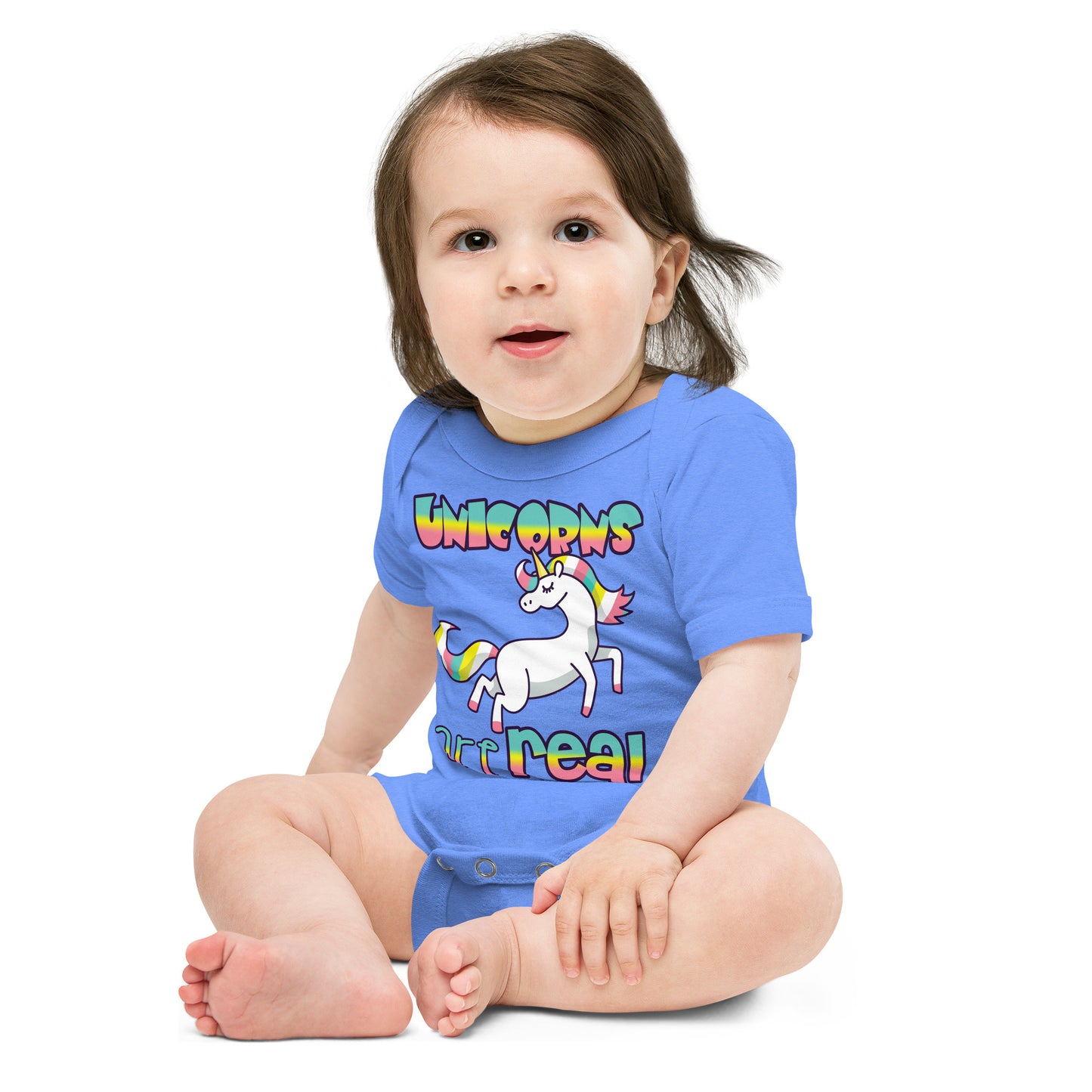 Unisex Baby suit-Baby short sleeve one piece-Unicorns Are Real-Baby Announcement-Baby Clothing-one piece-Baby one piece