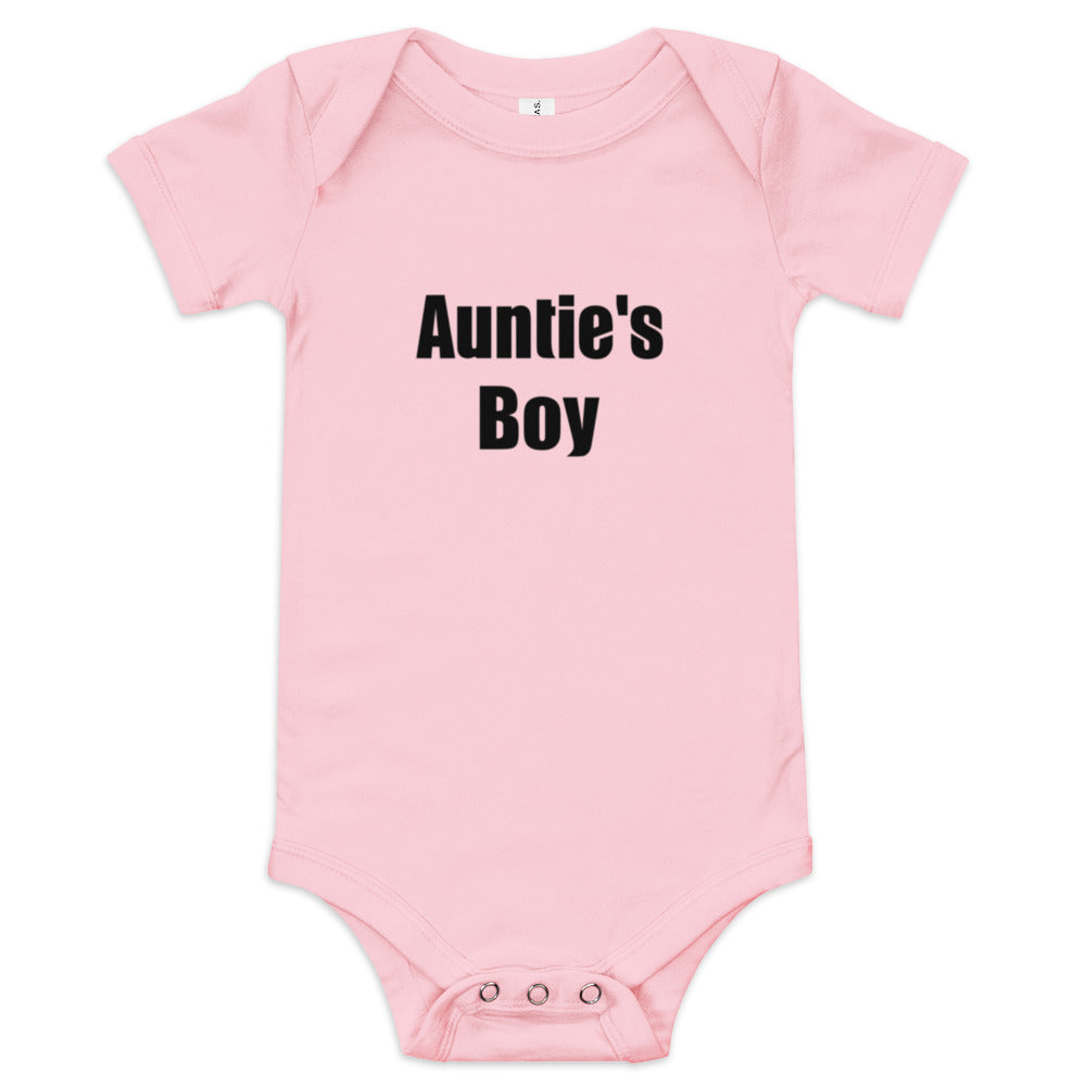 Baby short sleeve one piece- Aunties's Boy-Baby Suit-Gender Reveal Ideas-Gender Reveal-Baby Announcement