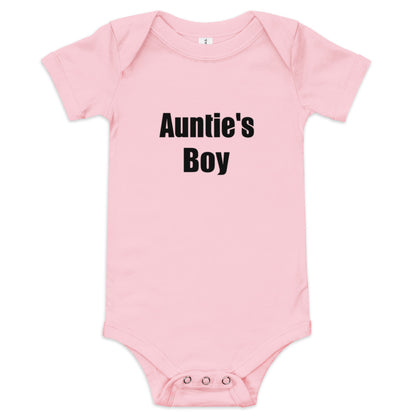 Baby short sleeve one piece- Aunties's Boy-Baby Suit-Gender Reveal Ideas-Gender Reveal-Baby Announcement