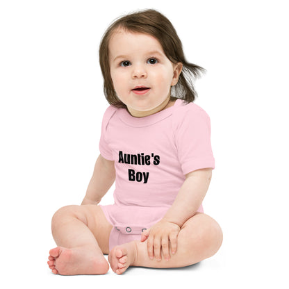Baby short sleeve one piece- Aunties's Boy-Baby Suit-Gender Reveal Ideas-Gender Reveal-Baby Announcement