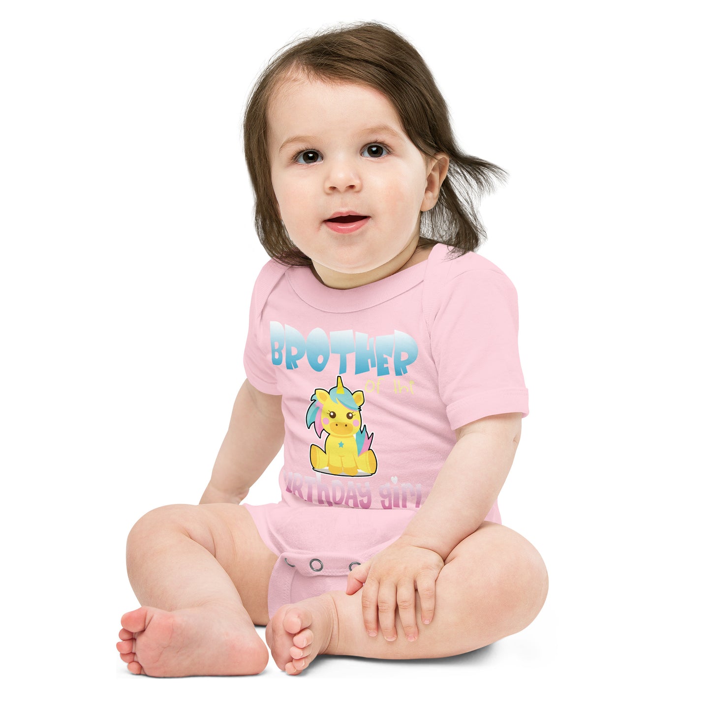 Baby suit-Baby short sleeve one piece-Brother of The Birthday Girl-Baby Announcement-Gender Reveal