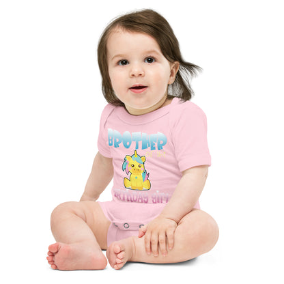 Baby suit-Baby short sleeve one piece-Brother of The Birthday Girl-Baby Announcement-Gender Reveal