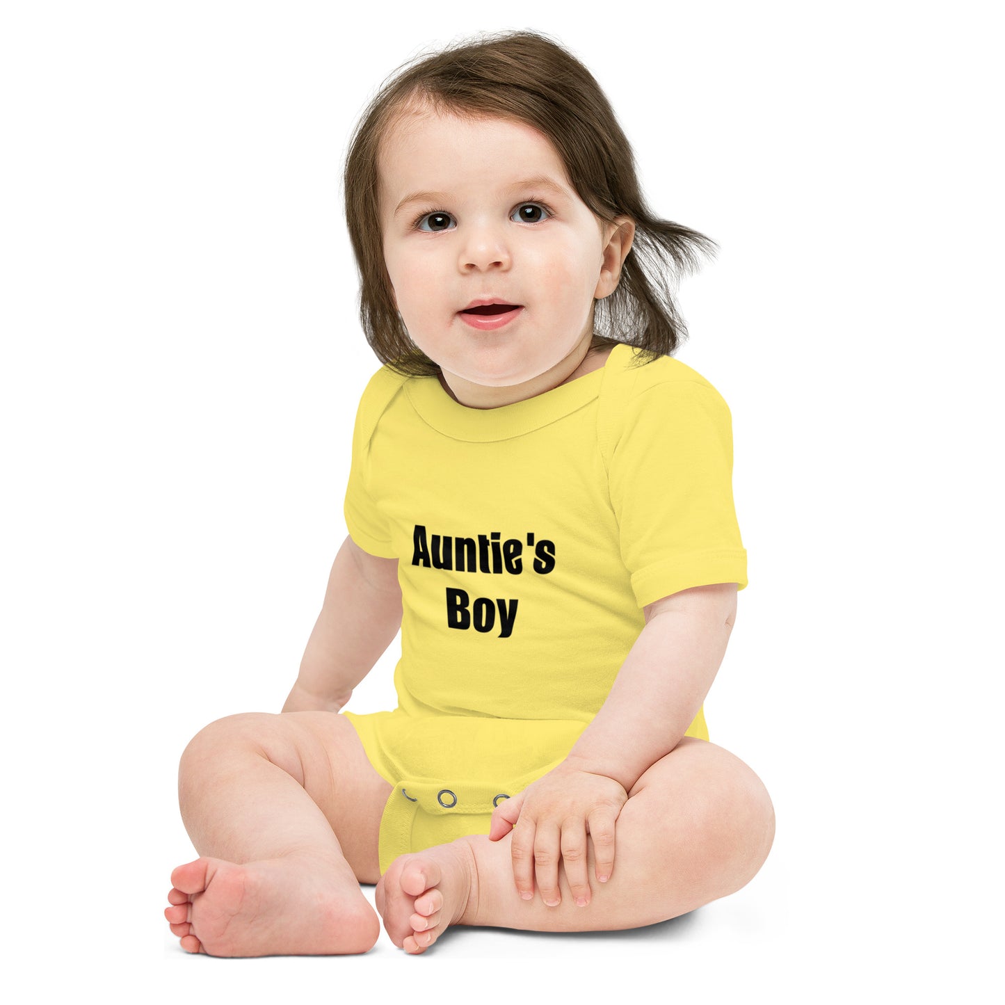 Baby short sleeve one piece- Aunties's Boy-Baby Suit-Gender Reveal Ideas-Gender Reveal-Baby Announcement