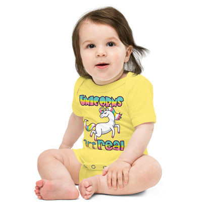 Unisex Baby suit-Baby short sleeve one piece-Unicorns Are Real-Baby Announcement-Baby Clothing-one piece-Baby one piece