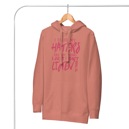 Unisex Hoodie-I Treat My Haters Like AM RADIO I Just Don't Listen To Them- Men's Hoodies-Funny Hoodie