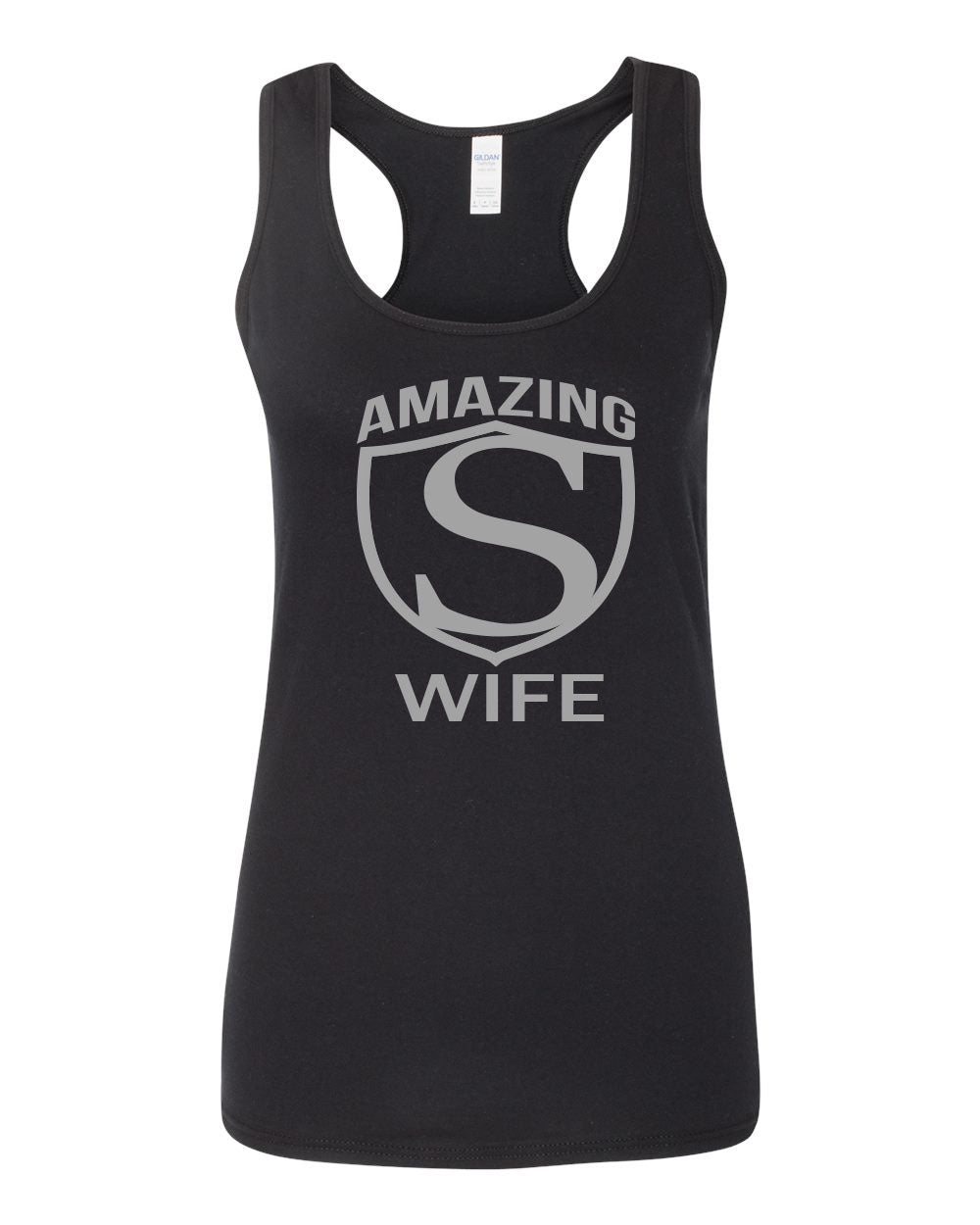 Women's SoftStyle AMAZING S WIFE Racerback Tank Top - Comfort Styles